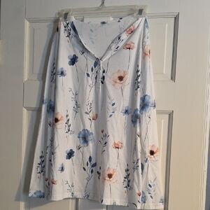 Zeagoo White Floral Long Sleeve Top